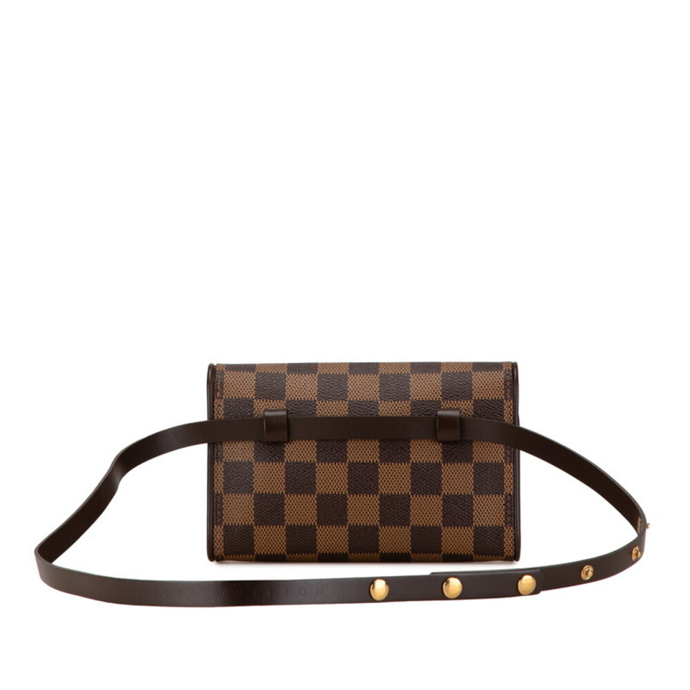 LOUIS VUITTON Brown Damier Leather Pochette Pouch - Picture 3 of 8